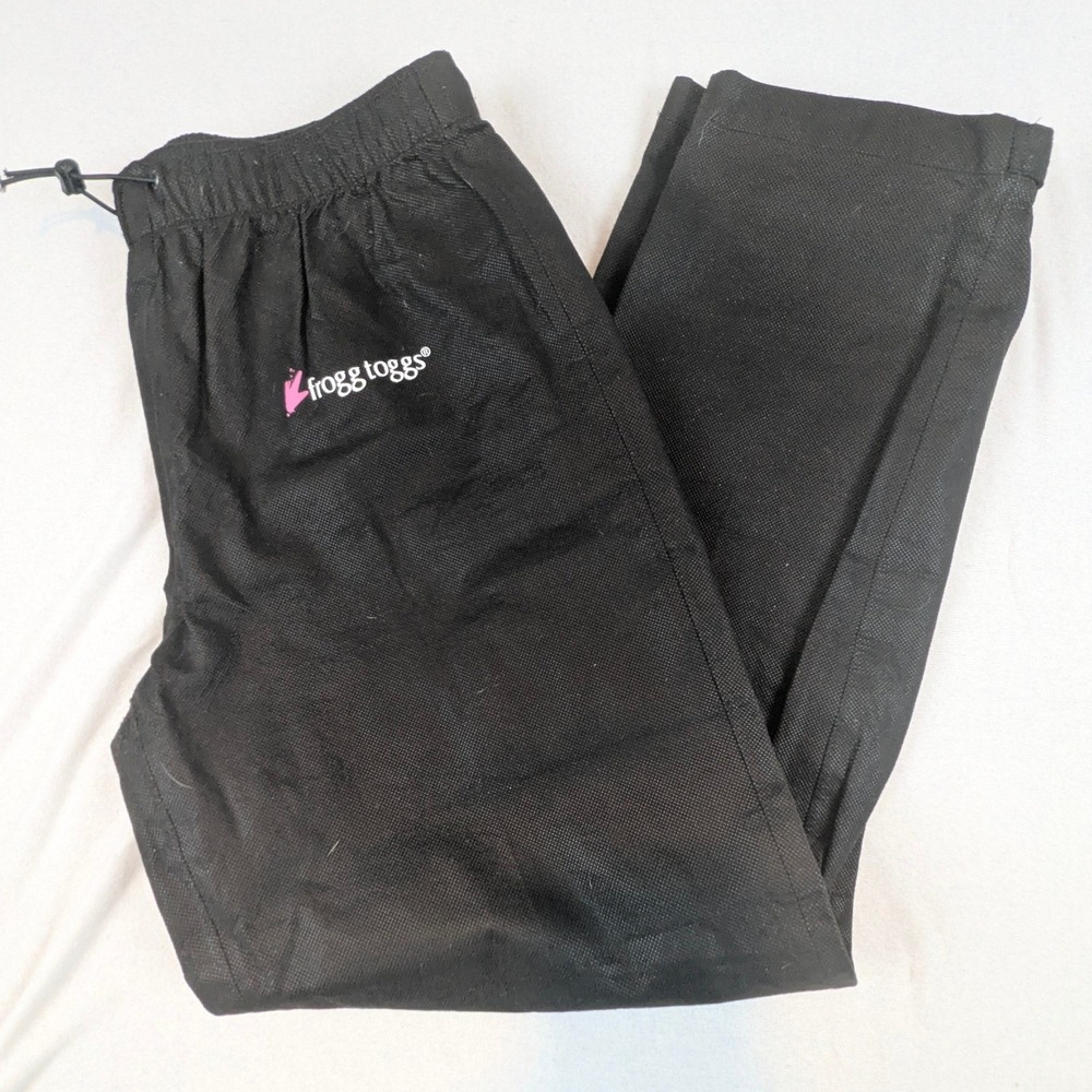 Frogg Toggs Womens Black Rain Pants Medium Waterproof Outdoor Hiking Gorpcore
